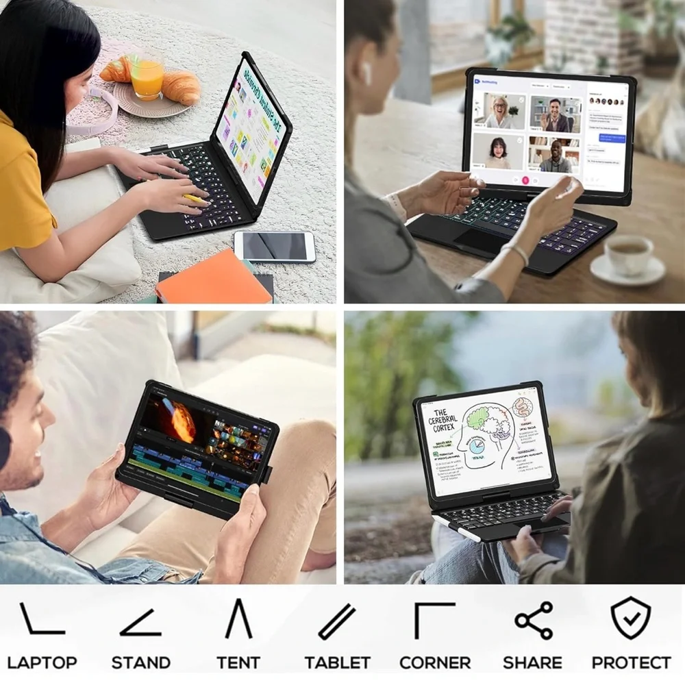 Swivel Keyboard Case for Apple iPad Air